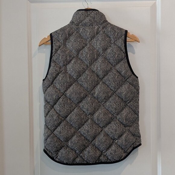 J. Crew Vest Women's XS Gray Excursion Quilted Puffer in Herringbone Full-Zip - Picture 9 of 16
